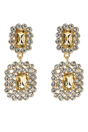 Boucles d’oreilles de fête perlées dorées